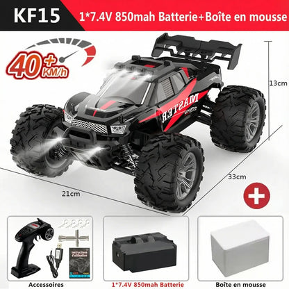 Monster Truck RC Tout-Terrain - Beast-Truck 4x4 Haute Vitesse