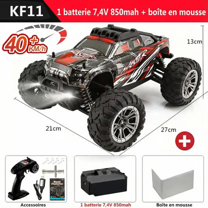 Monster Truck RC Tout-Terrain - Beast-Truck 4x4 Haute Vitesse