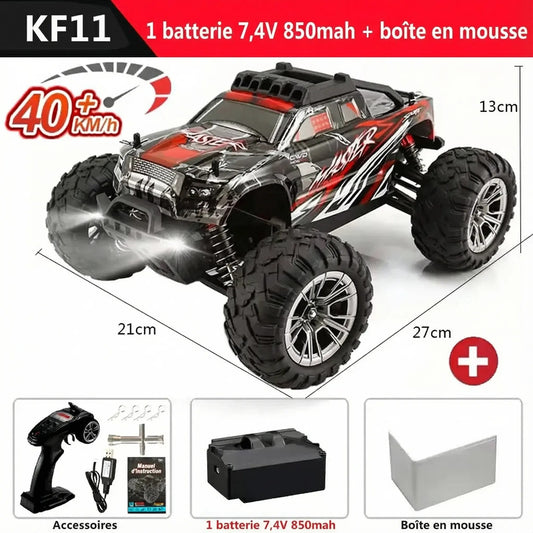 Monster Truck RC Tout-Terrain - Beast-Truck 4x4 Haute Vitesse