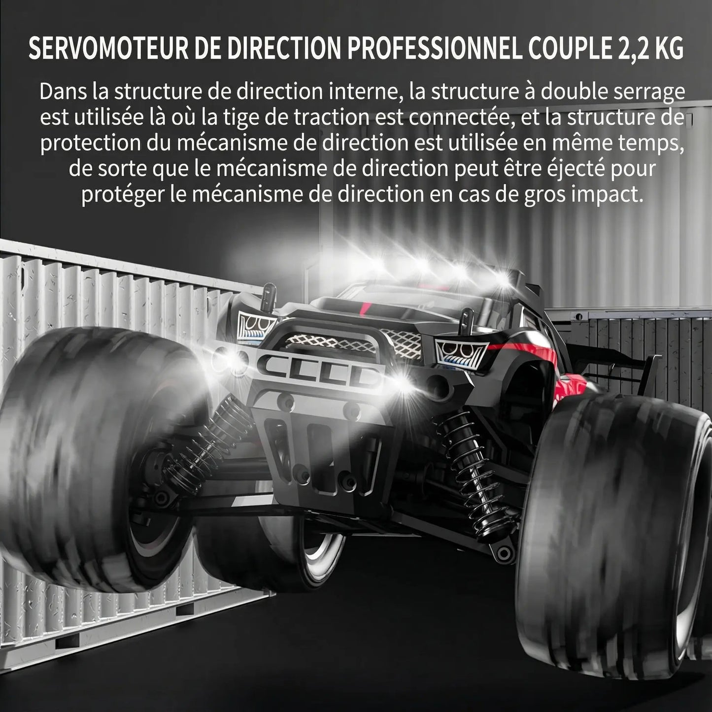 Monster Truck RC Tout-Terrain - Beast-Truck 4x4 Haute Vitesse